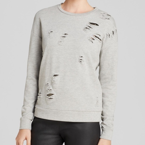 Generation Love Gray Ripped Chainmail Sweater S - Picture 1 of 5